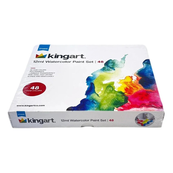 Kingart Watercolor  Paint 48 Tube Set 12 ml Colors New Sealed - Picture 3 of 4